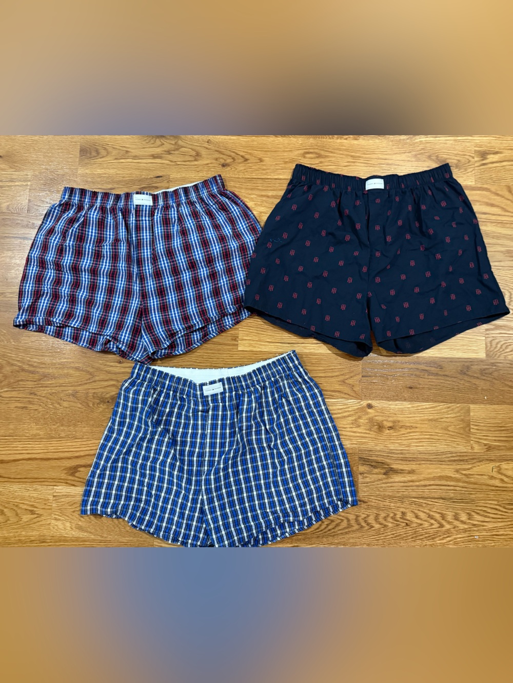 NWOT Tommy Hilfiger Men's Boxer Shorts Pack — Navy, Red, Blue Plaid